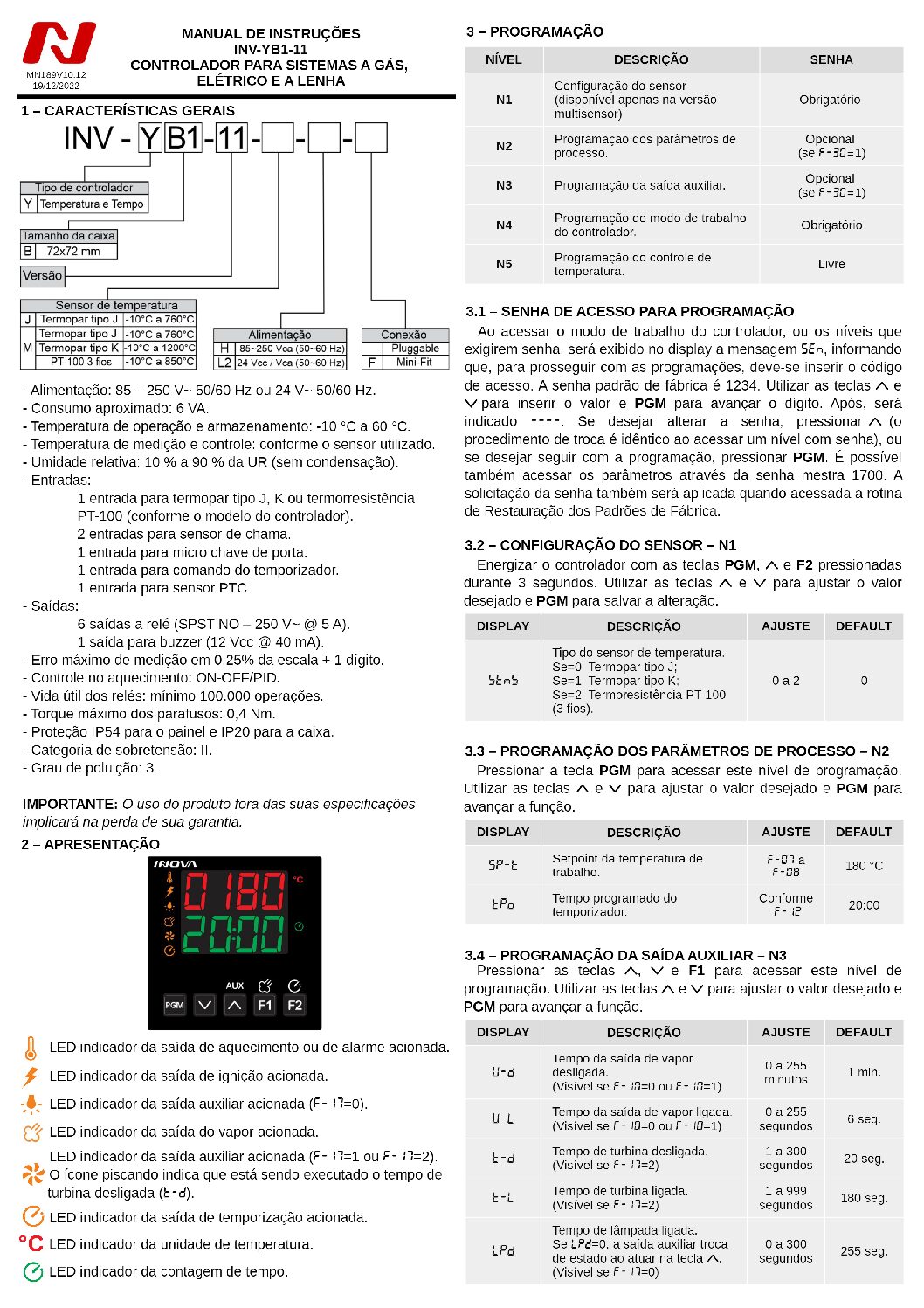 Controlador de Temperatura, Tiempo, Encendido y Detector de Fuego para ...