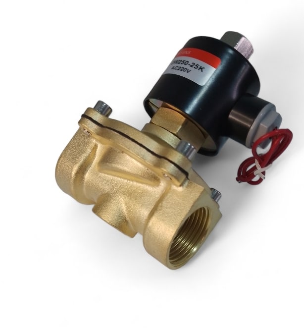 Válvula Solenoide De Latón, 1/2" BSP, 110V AC, Normalmente Abierta - Para Agua, Aire, Gas